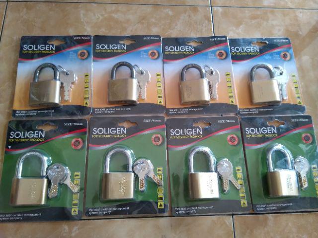Gembok Soligen Baja Hitam 50 Mm Pendek