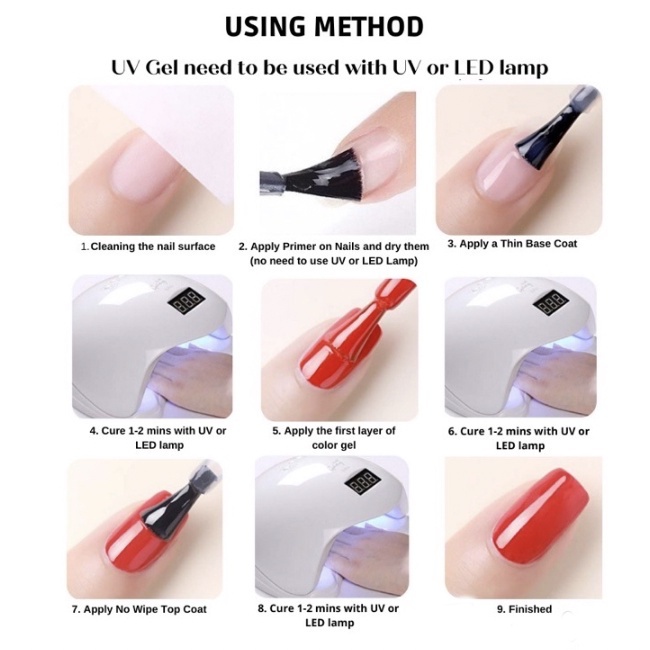 CHARZIEG Top Base Coat Primer Reinforce gel Kutek gel polish UV LED lamp 15ml kutek perawatan kuku KU007