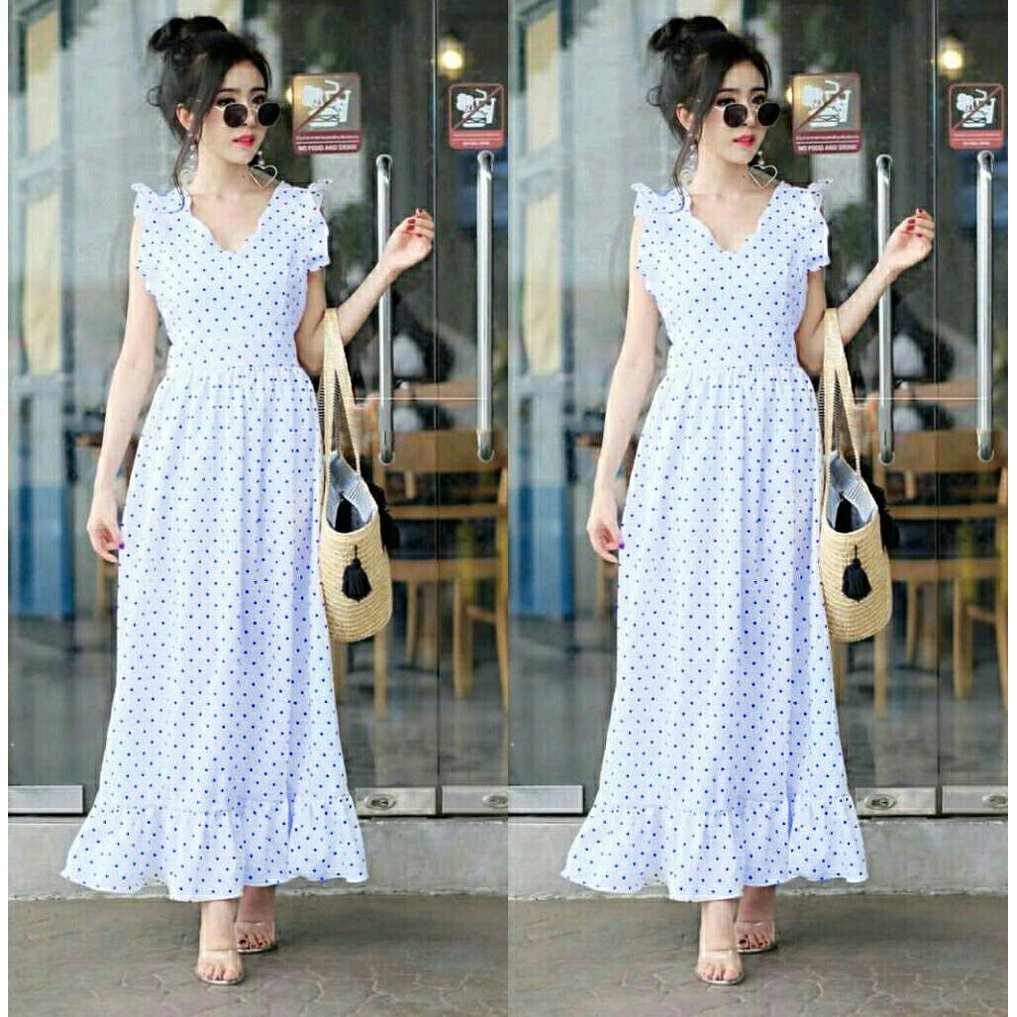 lq DRESS SABRINA WHITE putih sexy gaun pesta rok mini pendek modis modern rumbai simple elegan wani