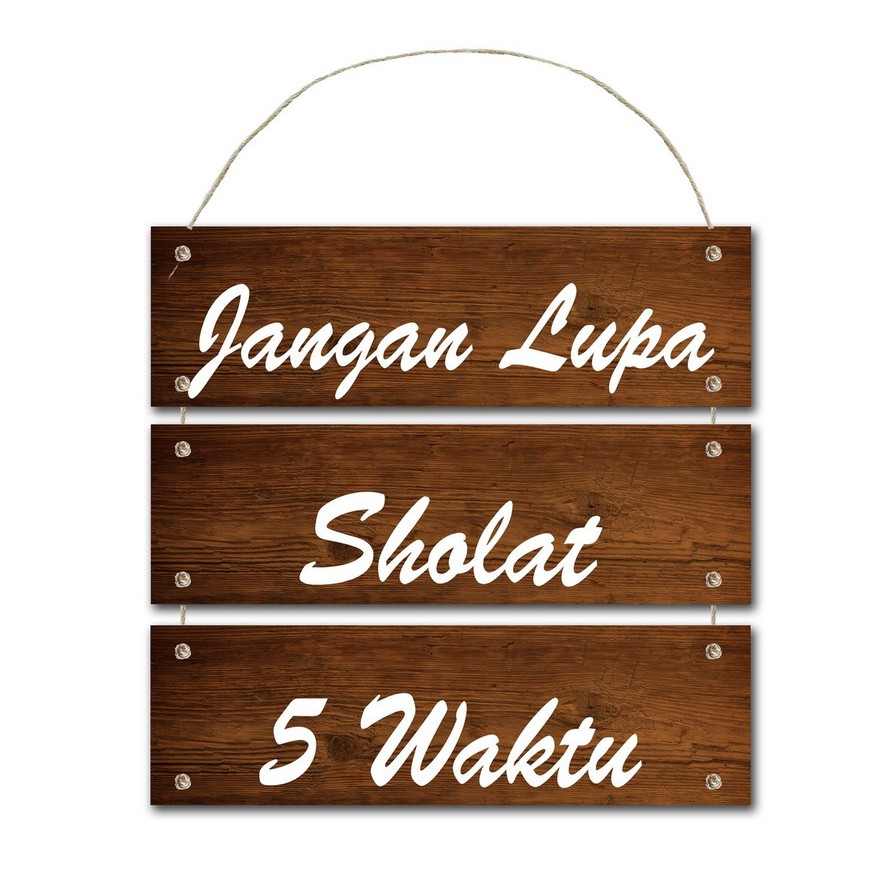 hiasan dinding reminder sholat 5 waktu hiasan gantung 3 susun