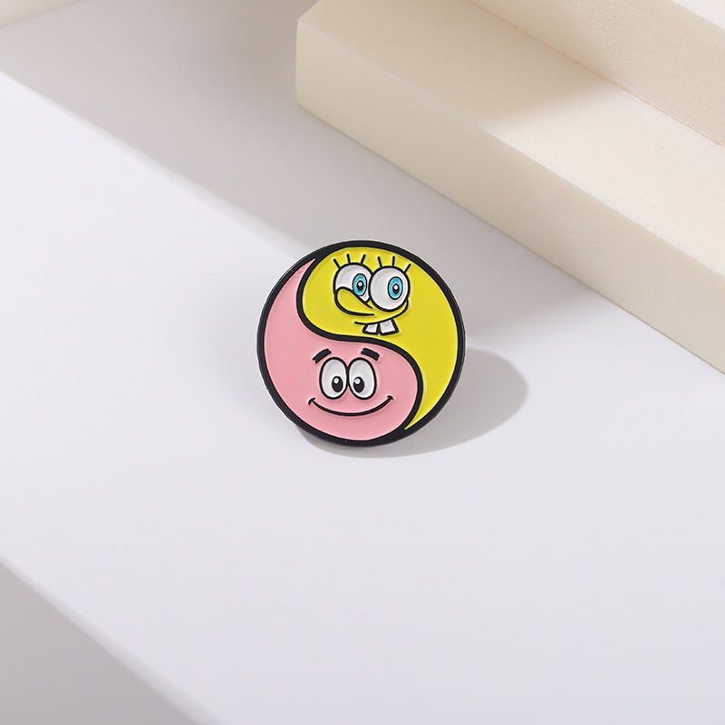 Bros Pin Enamel Bentuk SpongeBob SquarePants Untuk Pakaian Wanita