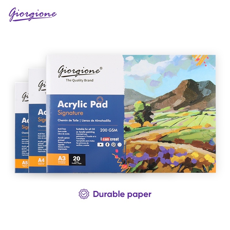 

Giorgione Acrylic Oil Paint Paper Book Lukisan Minyak Akrilik A3/A4/A5 G-AC20