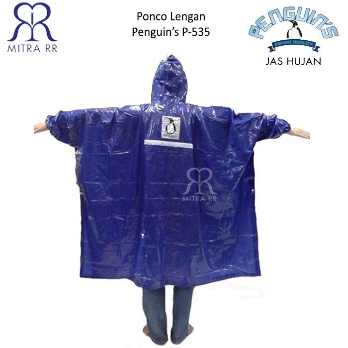 Jas Hujan Poncho Lengan Kelelawar Penguins Pinguin P-535 Ponco Motor