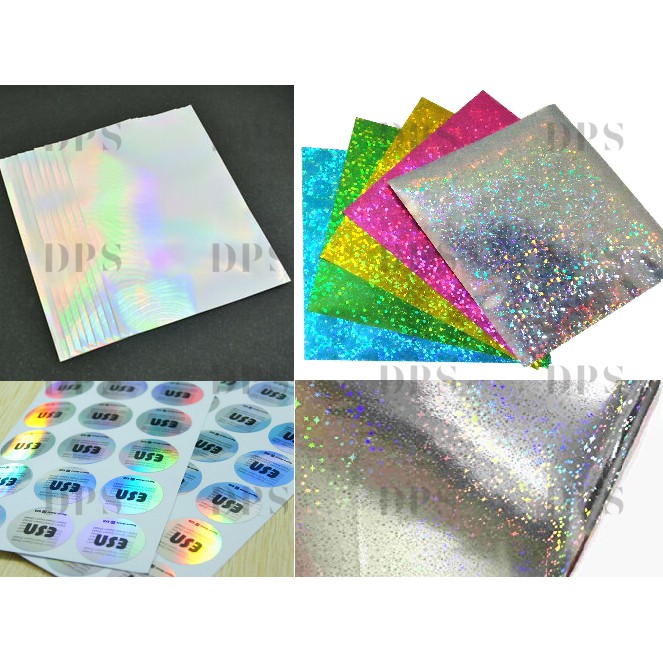  Kertas Stiker Hologram  F4 A3 100 Lbr untuk variasinya 