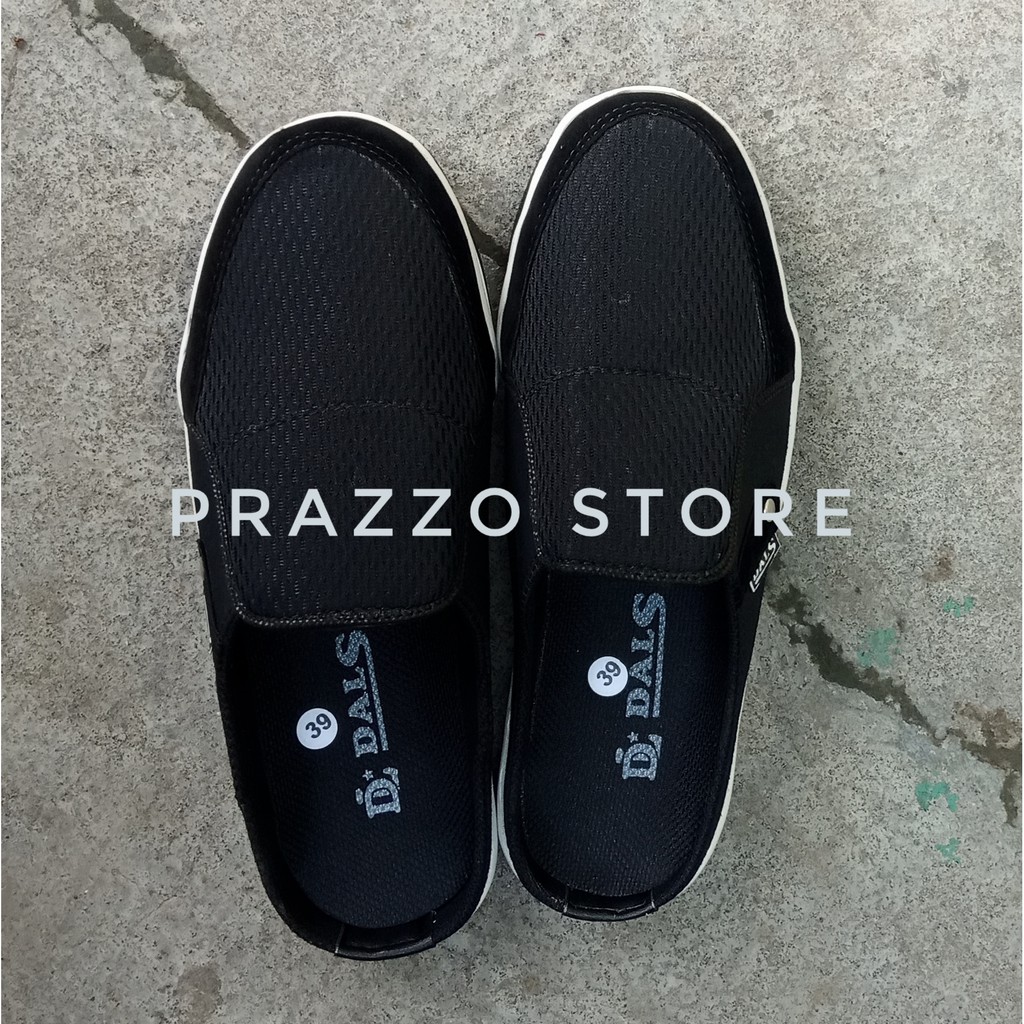 Wise - Sandal Selop Pria - Sandal Selop Kulit Sintetis Hitam - SK03