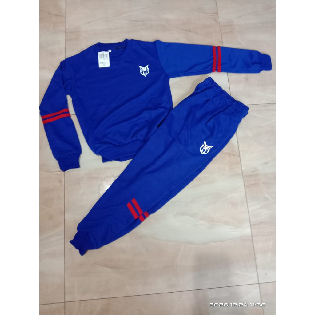 BAJU ANAK SETELAN SWEATER TRENING TRAINING JOGGER OLAHRAGA LAKILAKI/PEREMPUAN 5-10 thn