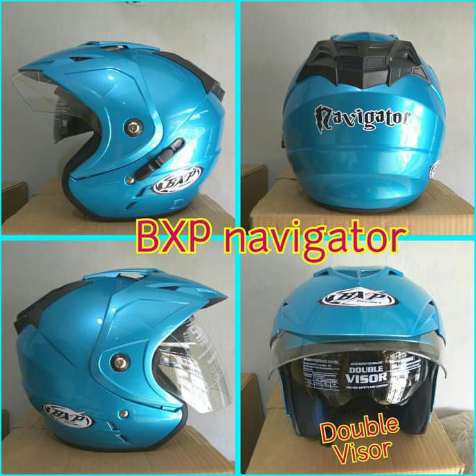 PROMO Helm BXP Navigator double visor SNI half face - revivalll