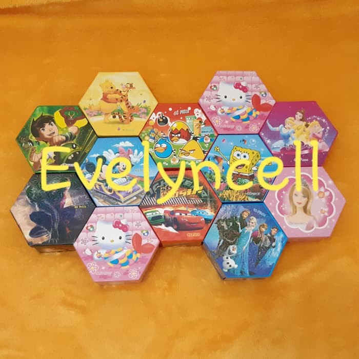 

Crayon Set isi 46 pcs 4 susun motif Karakter kartun Hadiah Kado Anak