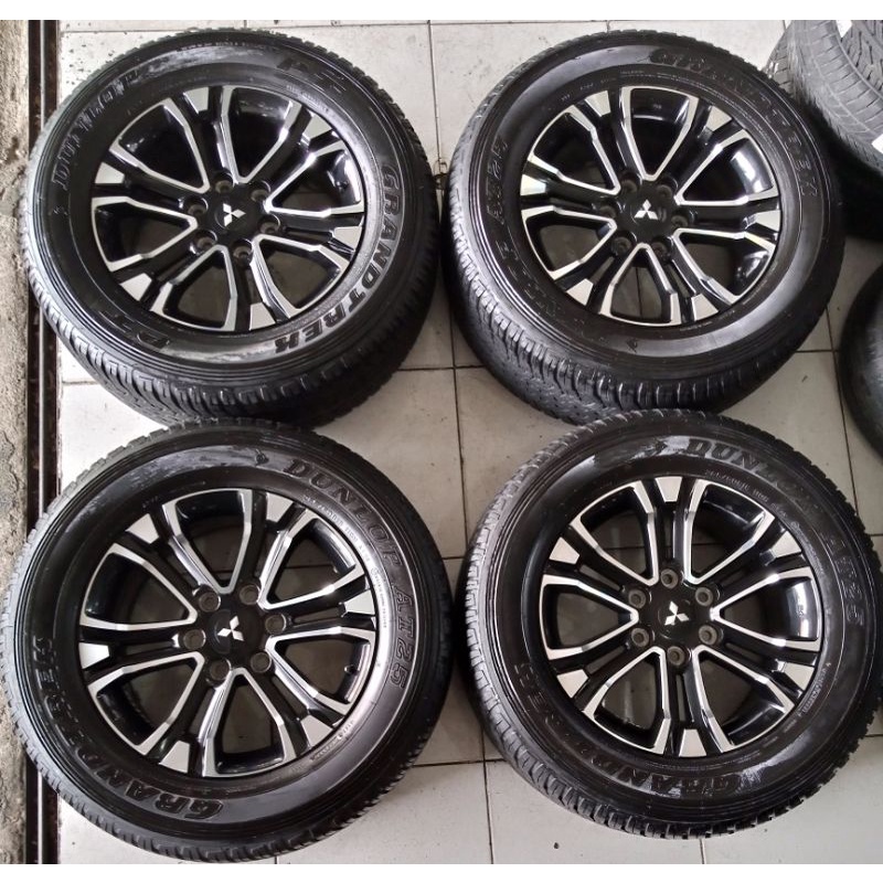 Velg Mobil Second OEM Copotan Mitsubishi Pajero Rockford Ring 18 H6x139,7 + Ban Dunlop 265 60 R18 Buat Pajero Triton