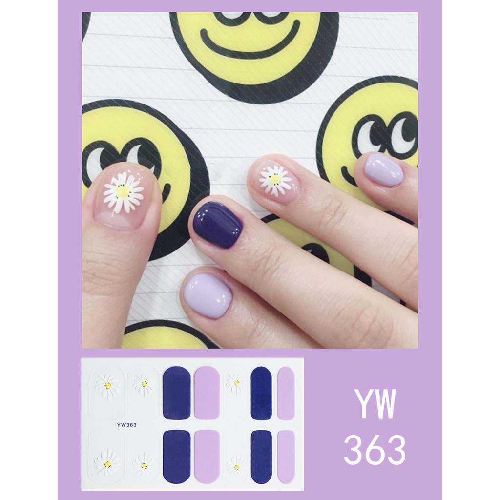 STIKER kuku Nail art WATERPROOF sticker Part 2 stiker (14 pcs) sticker Kuku nail art