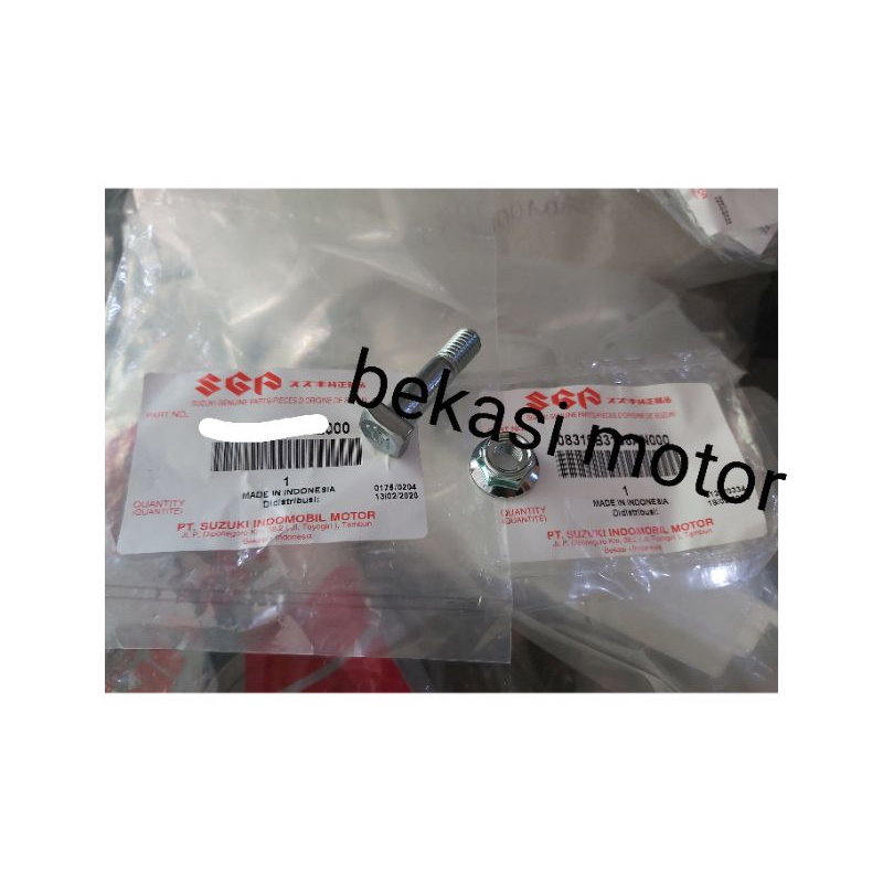 08011 3108A baut dan mur gear belakang suzuki satria fu gsx 150 bandit 150 shogun smash arashi axelo