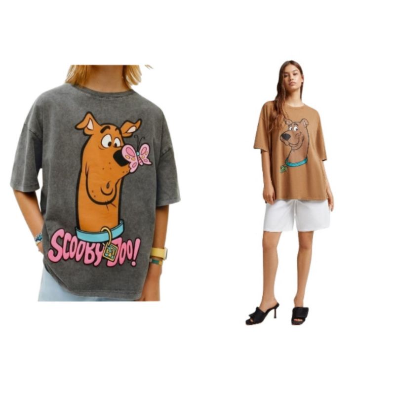 t shirt ZR/Bershka/P&B Kaos karakter disney lola bunny /tom jerry scobydoo/charlie kaos wanita/pria 