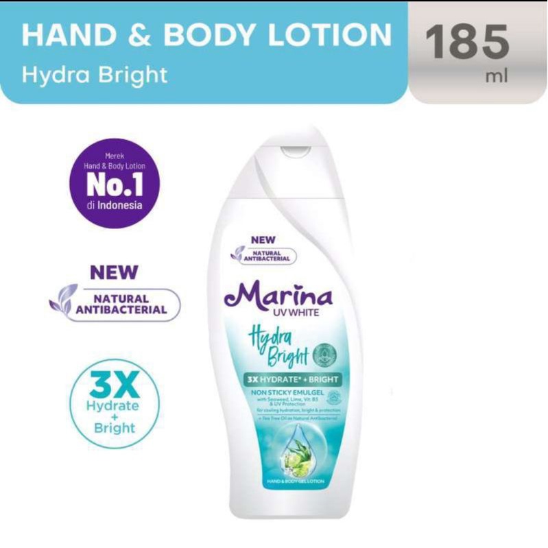 Marina UV Hand Body Lotion Hydra Bright 185ml