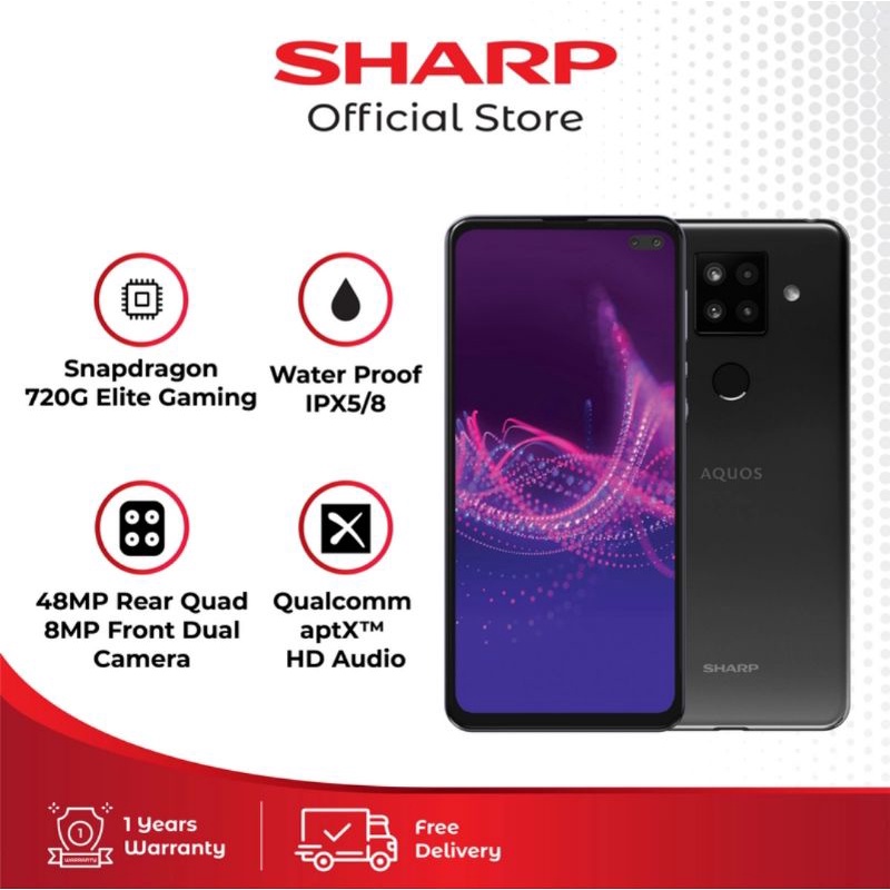 SHARP Aquos Sense4 Plus [8GB/128GB] Garansi Resmi
