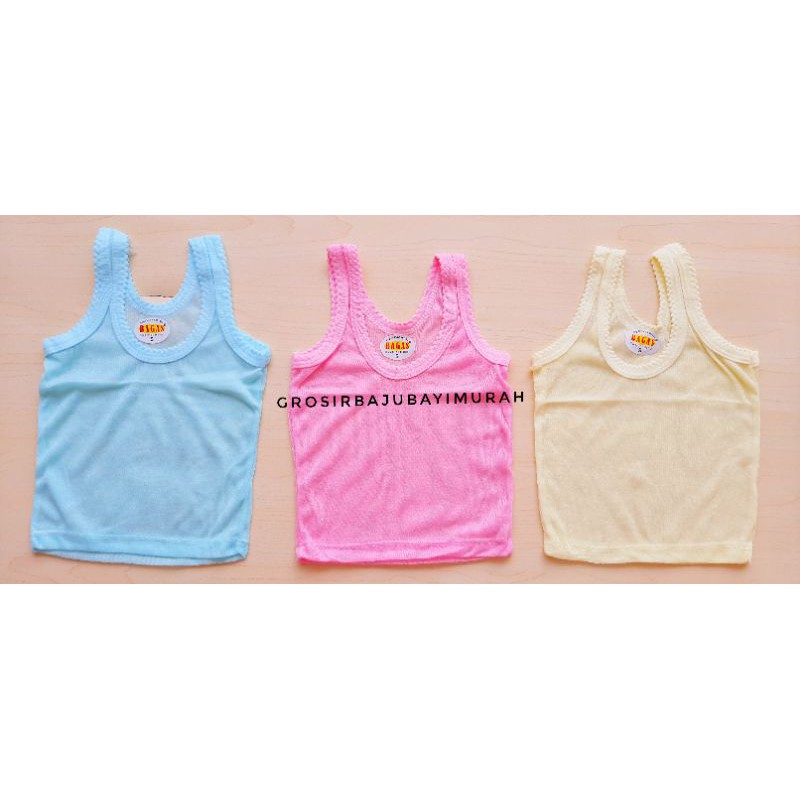 1 lusin singlet anak warna BAGAS/ROSE size 3L