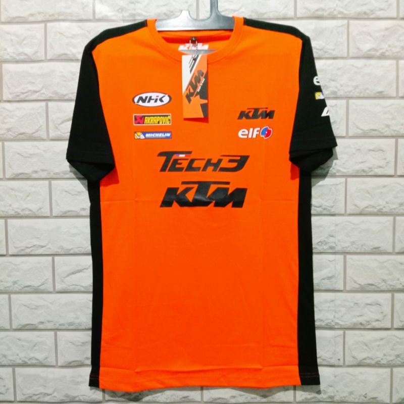 KAOS TRAIL BAJU MOTOR CROS T-SHIRT KTM ORANGE RACING