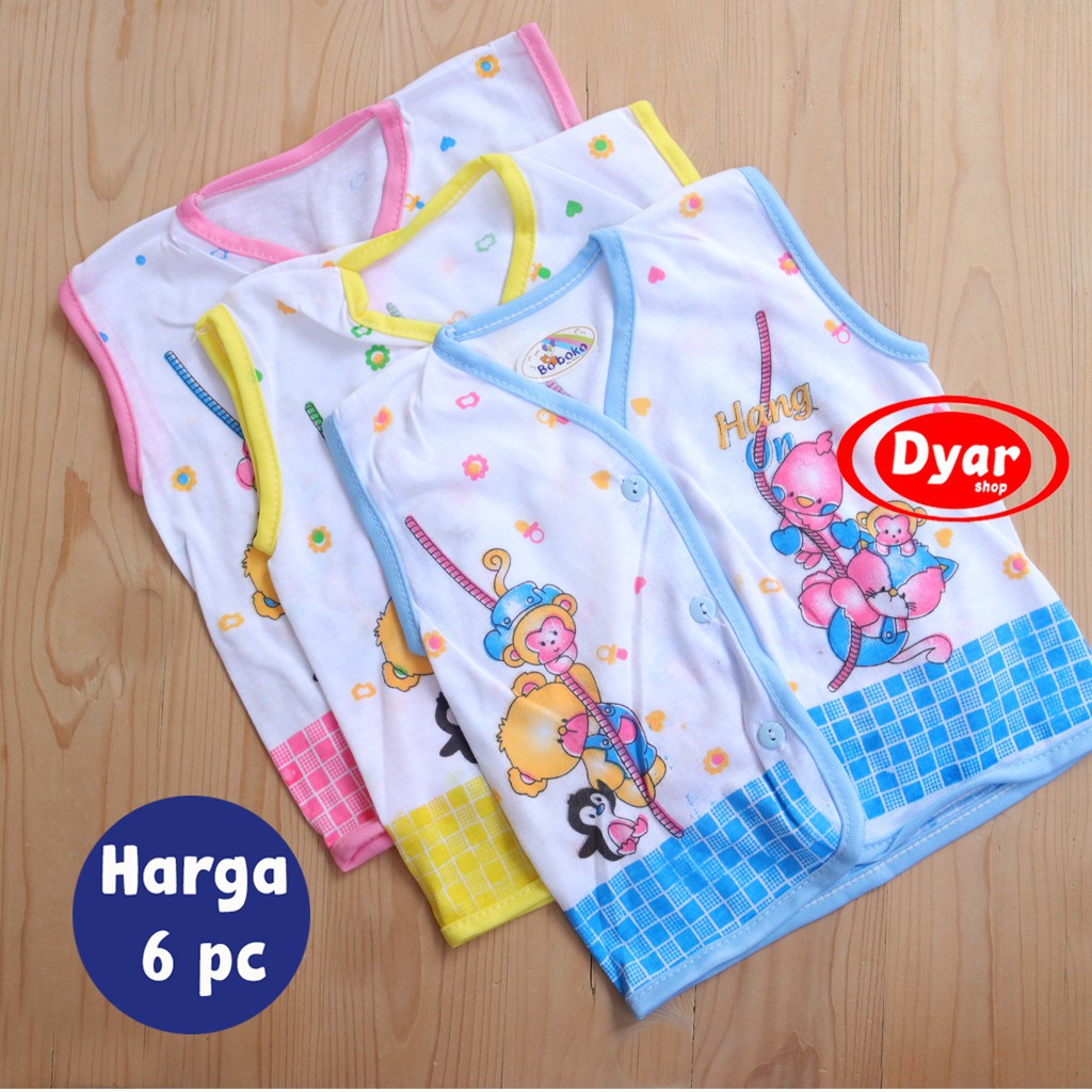 Promo !! PROMO!!  6pc baju bayi boboko lengan kutung || baju bayi murah berkualitas