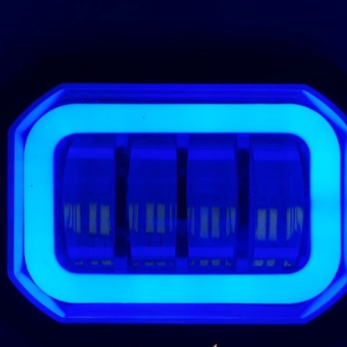 Lampu Tembak Sorot LED CWL 4 Mata Lensa 6D 40watt Kotak Daymaker - Biru