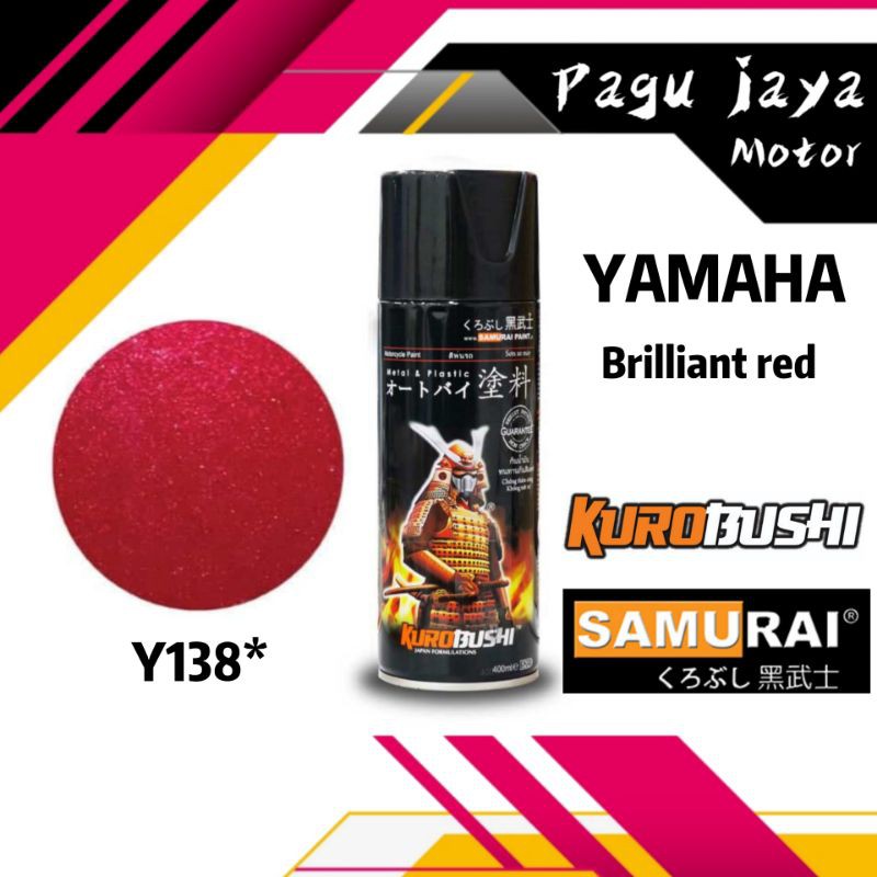 samurai paint BRILLIANT RED (yamaha) Y138* cat semprot pilox pilok spray