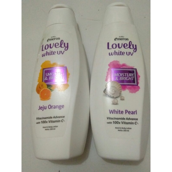 Emeron Lovely White UV, Smooth&amp;Bright dan Moisture&amp; Bright  200ml