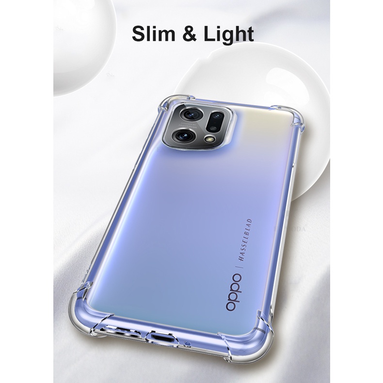 Soft Case Silikon Oppo Find X5 Pro Bening Transparant Airbag Anti Crack Tebal