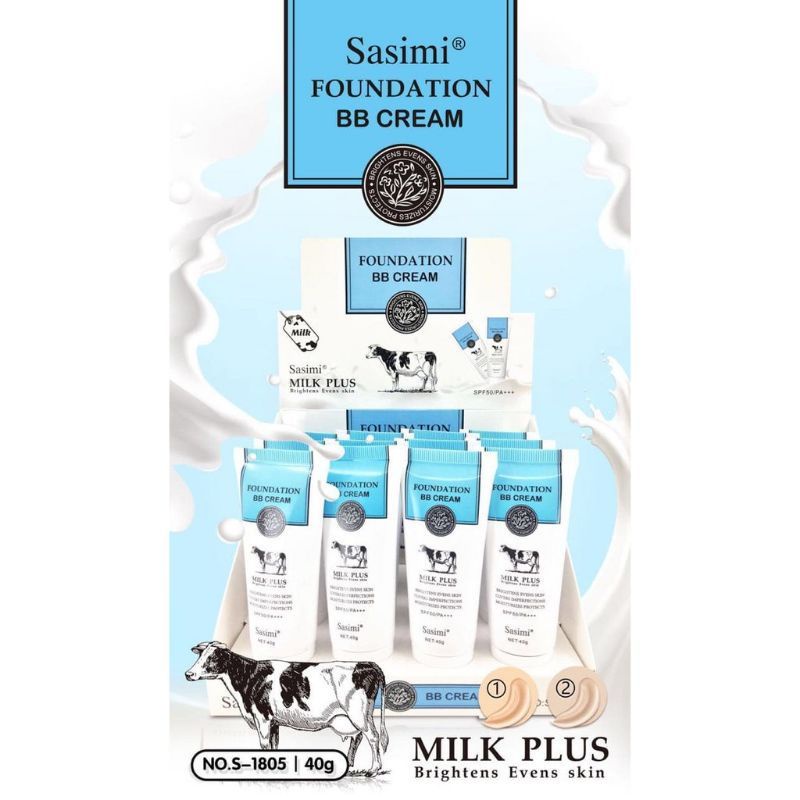 ECER FOUNDATION SASIMI MILK PLUSH  | BB CREAM SASIMI BESAR NO.S-1805