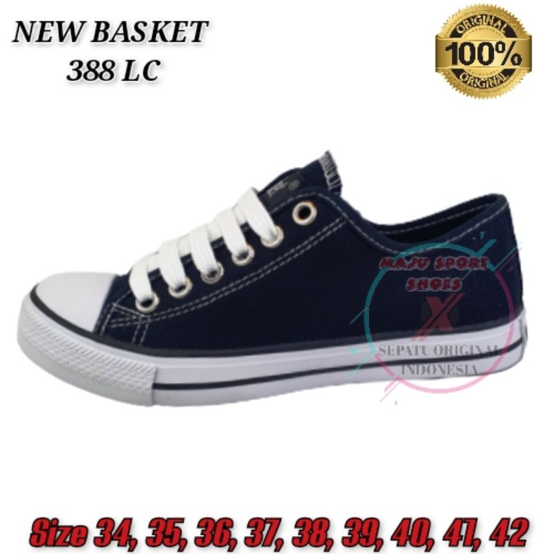 NEW BASKET LC PENDEK HITAM PUTIH - SEPATU ORIGINAL NEW BASKET PENDEK / SEPATU SEKOLAH HITAM PUTIH / SEPATU NEW BASKET RESLETING / SEPATU NEW BASKET PENDEK HITAM PUTIH