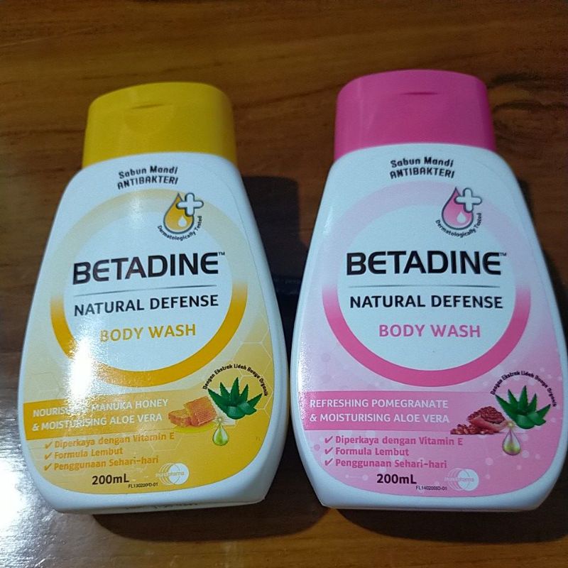 Betadine Body Wash Natural Defense 200ml