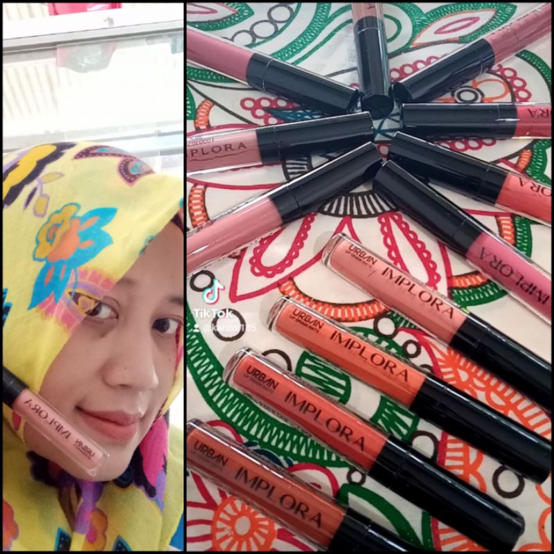 COD Implora URBAN Lip Cream Matte ORI BPOM Komplit seri 1 - 12 bisa satuan Lipstik Gincu kuas