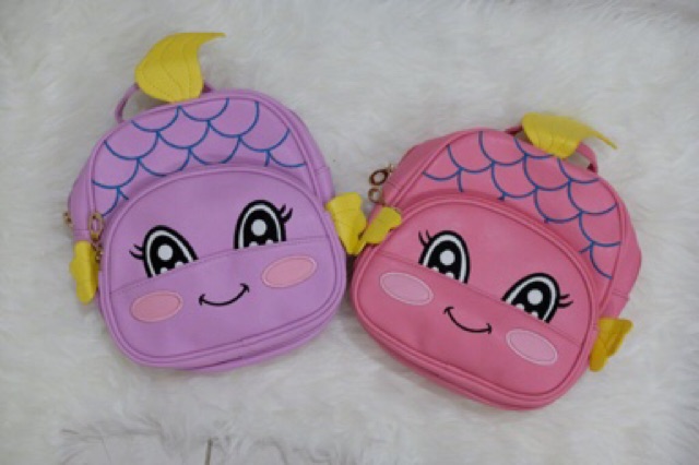 Tas anak import motif ikan