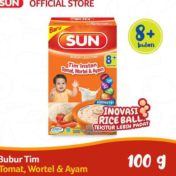 

Big Sales SUN Tim Instant Tomat Wortel Ayam Box 100 g x 1 Pcs + SUN FOC 8+ Ati Ayam Jagung Manis ,