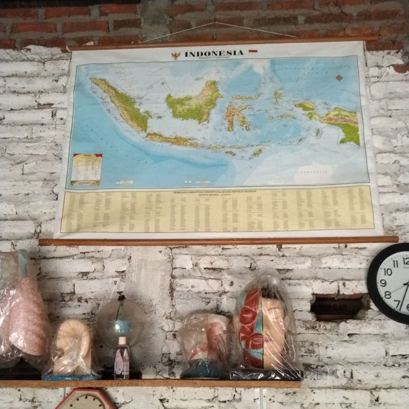 peta NKRI Indonesia sedang -+120x80cm