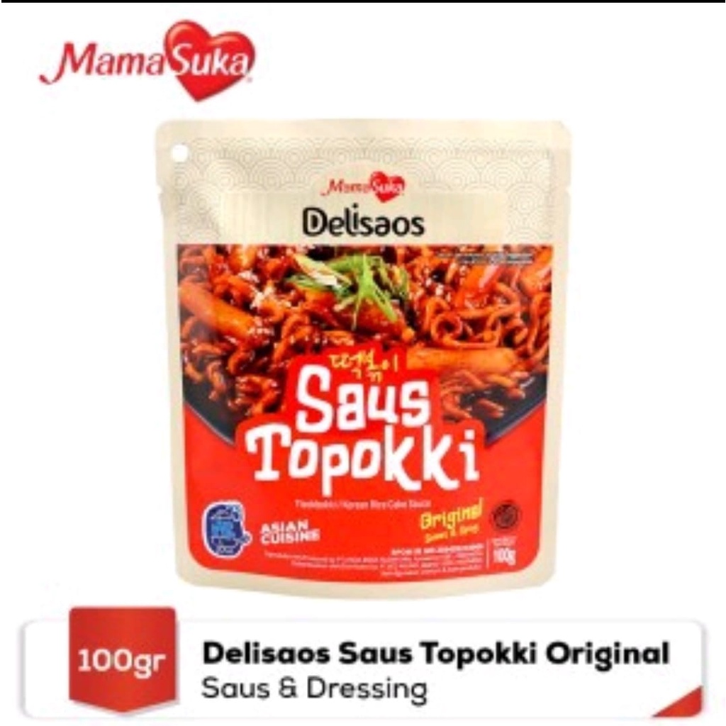 

Mamasuka delisaos saus tokpokki/ tteokbokki original/ hot 100gr