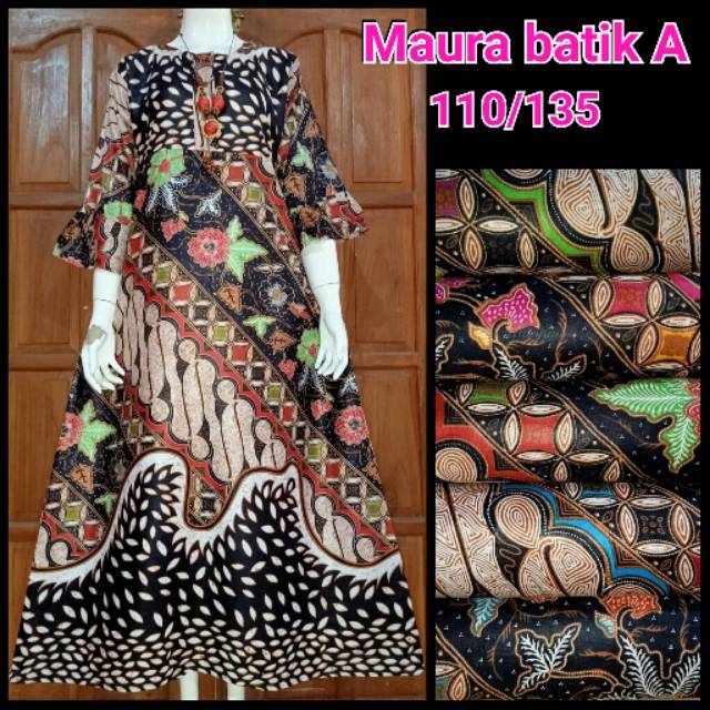 MAURA - motif batik parang campur keren daster kekinian lengan panjang 7/8 murah adem payung elegan