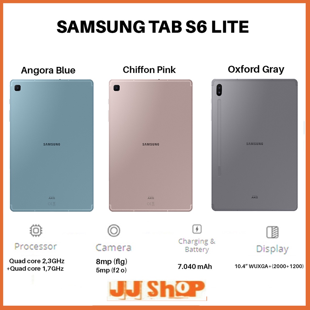 SAMSUNG GALAXY TAB S6 LITE 4/128 GB RAM 4GB ROM 128GB GARANSI RESMI SEIN