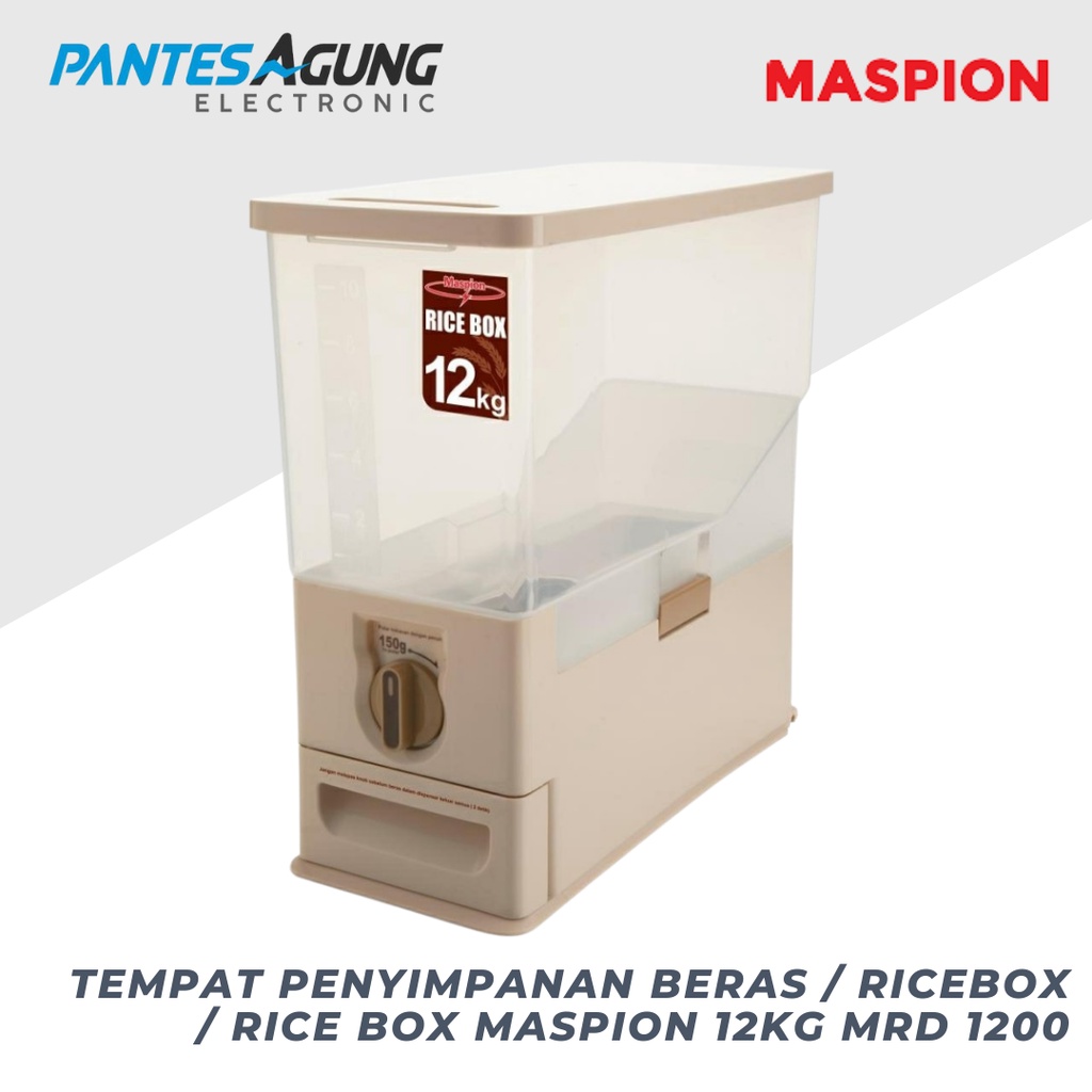 TEMPAT PENYIMPANAN BERAS / RICEBOX / RICE BOX MASPION 12KG MRD 1200