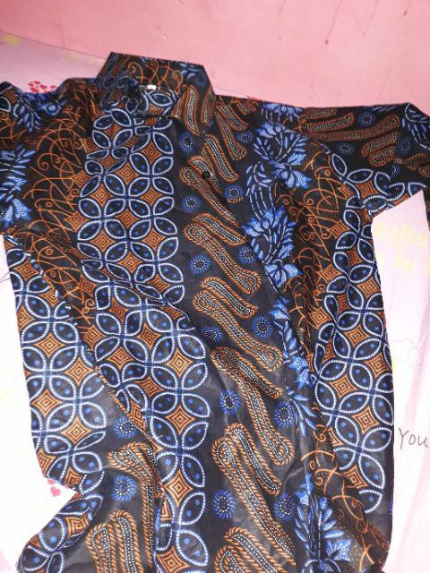 Diskon Bswart Batik Hrb026 Kenongo Hem Pendek Padi Pekalongan M L Xl Batik Pria Murah Modern Grosir