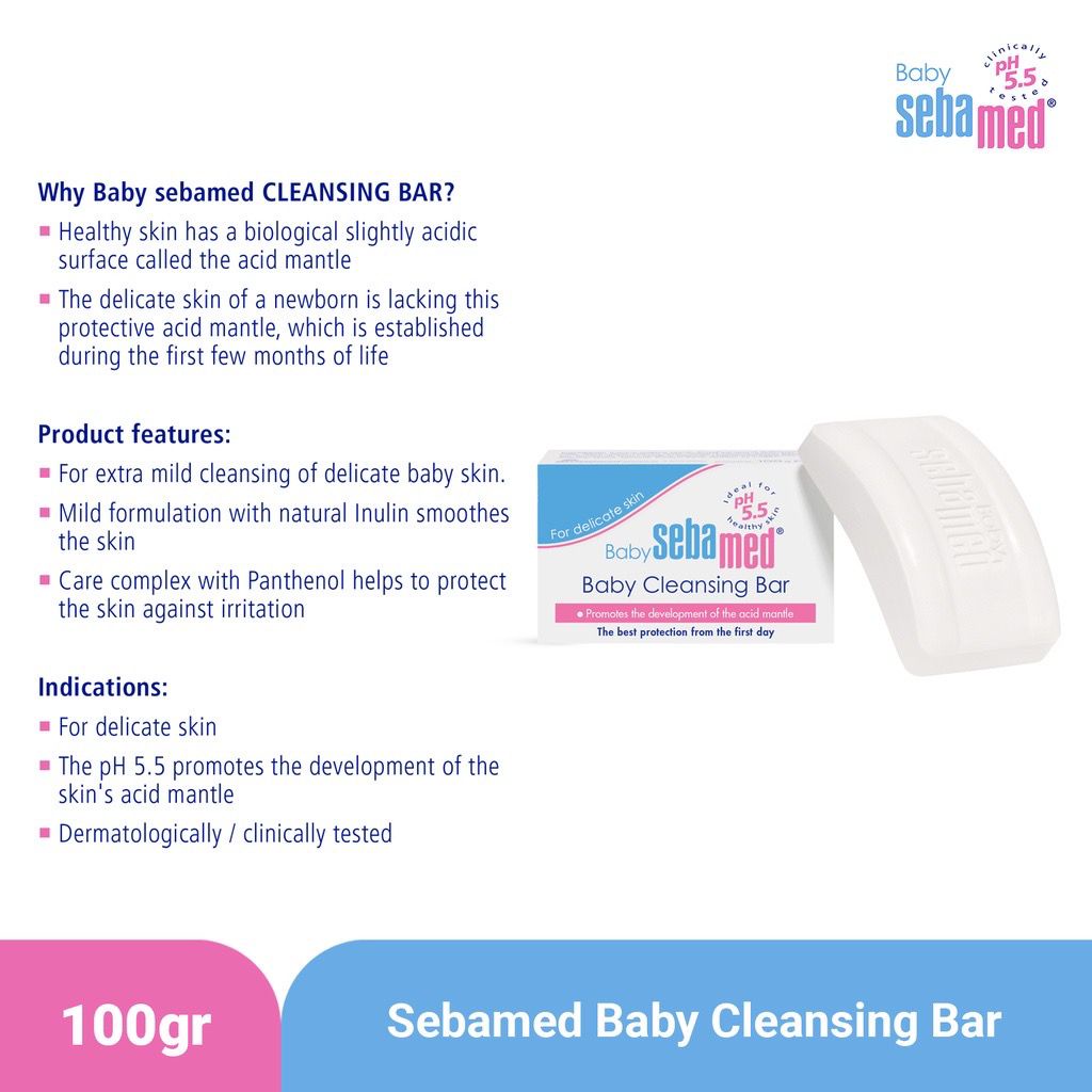 Sebamed Cleansing Bar / Sabun Mandi Bayi / Sabun Baby EXPIRED 2025