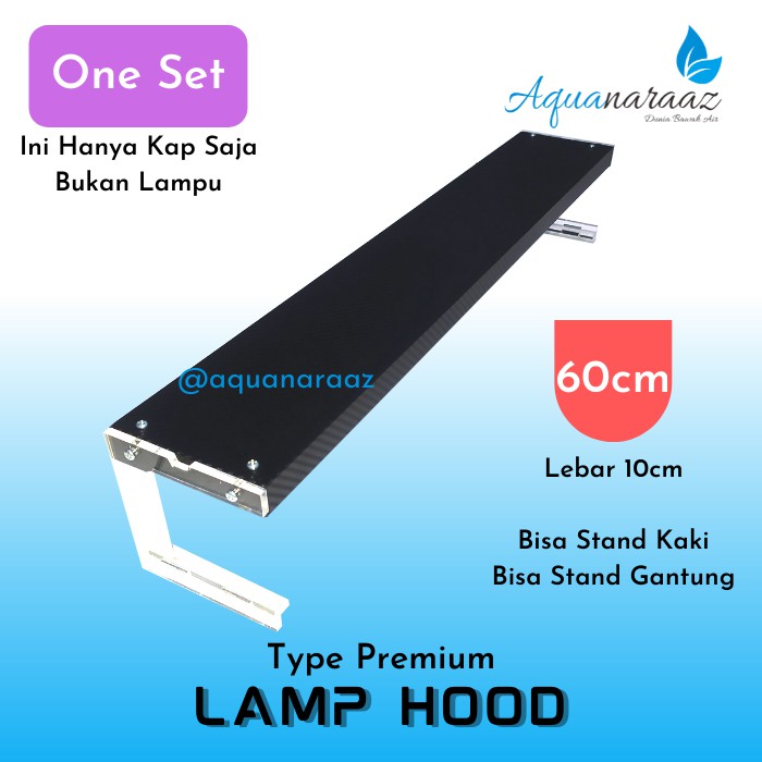 Lamp Hood HPL Aquascape Panjang 60cm Kap Lampu Akuarium Lamphood Heatsink 60 Cm Tempat Lampu HPL