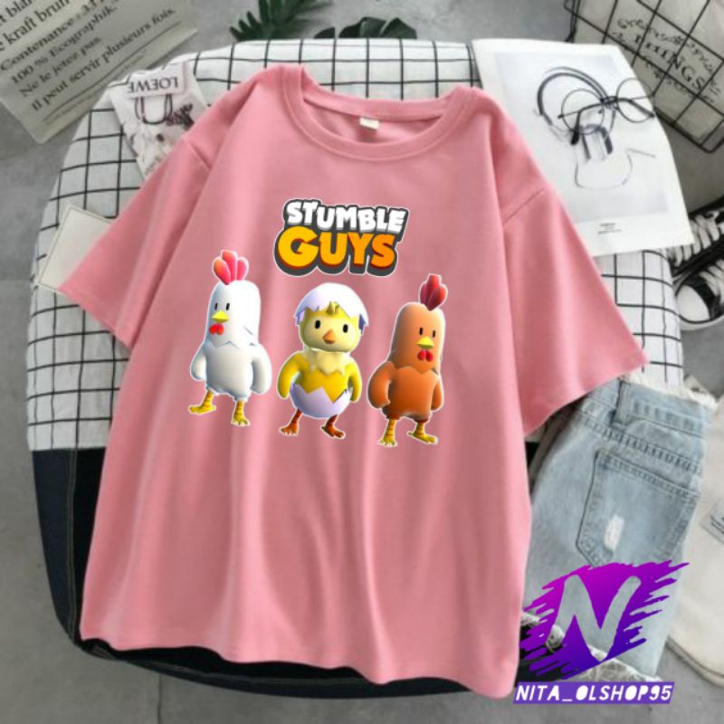 baju stumble guys ayam kaos anak stumble guys karakter ayam