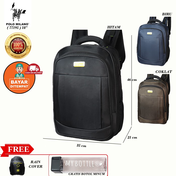 PROMO TAS RANSEL SEKOLAH MURAH POLO CAVALLO -77195 - TAS RANSEL PRIA ANTI AIR PALING LARIS