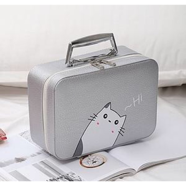 Tas tas tote silver lips & cats