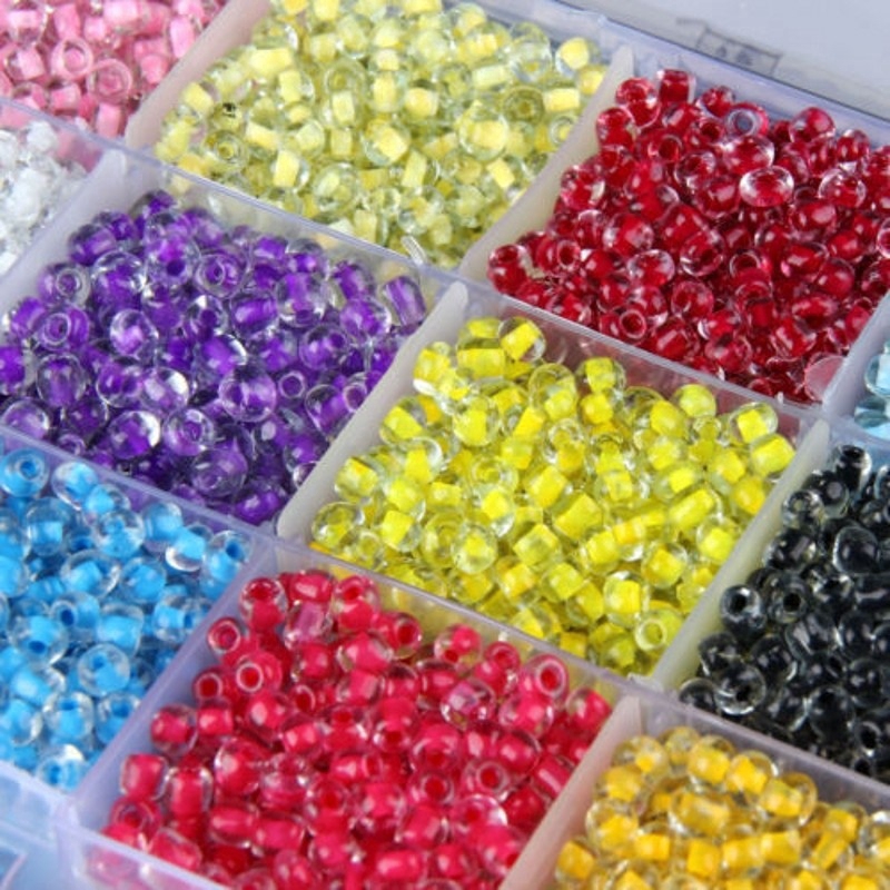 [ Wholesale 500Pcs Glass Seed Beads ] [ Acrylic Round Loose Spacer Beads For Bracelets Necklace Jewelry DIY Making ]