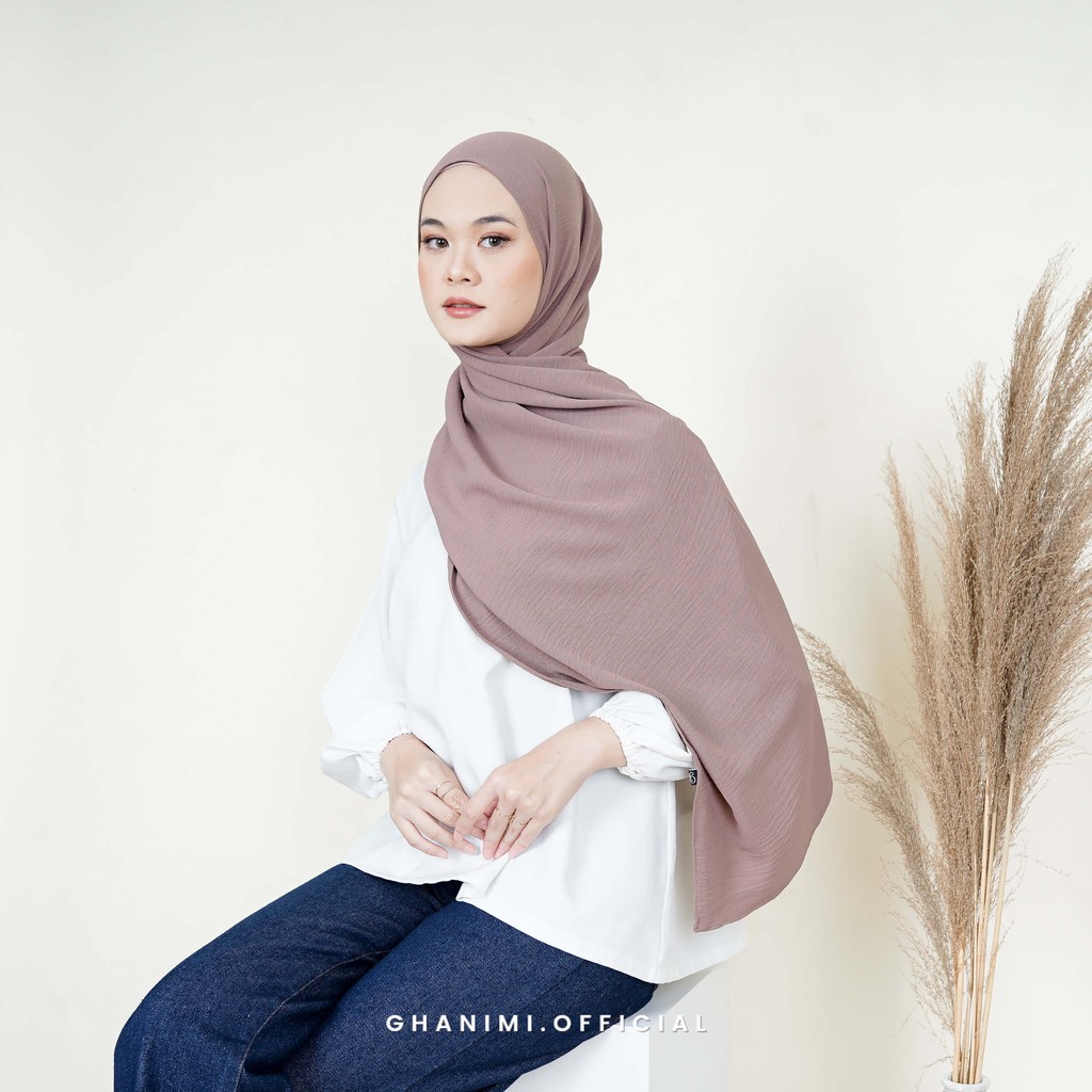 Ghanimi - Fara Shawl / Pashmina Crinkle / jilbab pashmina / pashmina panjang