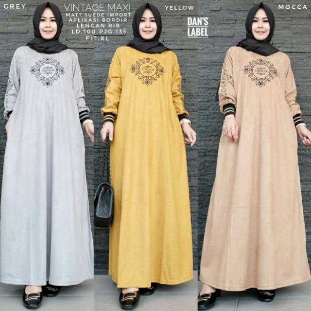 Vintage maxy / dress vintage / gamis / gamis murah / ori solo