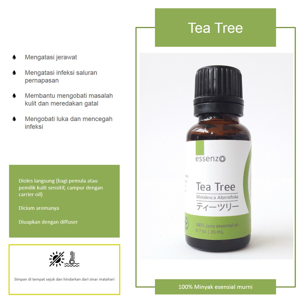 Tea Tree Essential Oil dari Essenzo anti jerawat