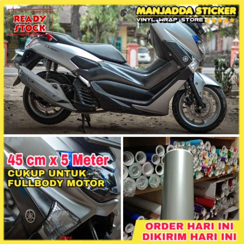 Stiker Skotlet Motor Silver Doff 45cm x 5meter