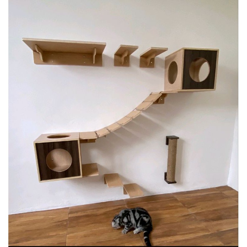 kandang kucing kayu jati belanda cat playground