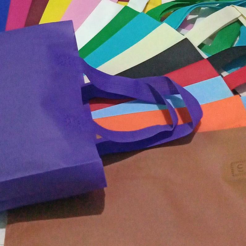 

➬ isi 12pcs Tas spunbond 30x40x8 tas goodie bag tas kain polos handle lipat samping bahan tebal HARGA LUSINAN Ω