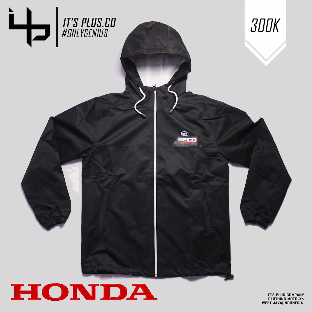 Honda Geico 100% Jaket Parasut Waterproof Motocross Trail Offroad Enduro Adventure Trabas Racing Tea